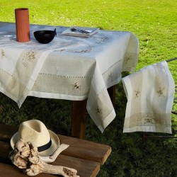 Τραπεζομάντηλο 813 Με Κέντημα Linen White Egg (140x180) 1Τεμ