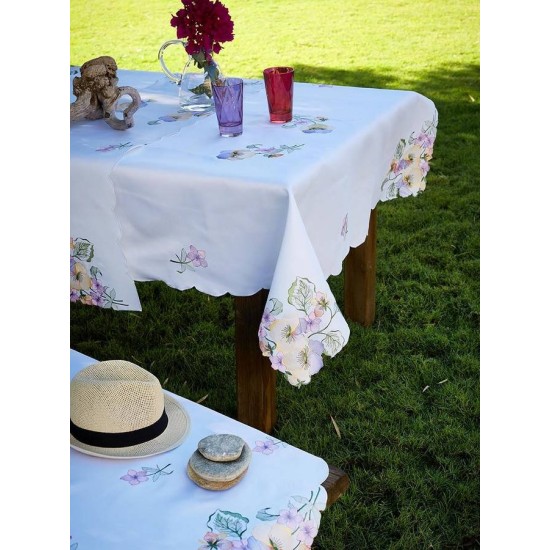 Τραπεζομάντηλο Ροτόντα 581 Με Κέντημα Polycotton White Egg (180Φ) 1Τεμ Τραπεζομάντηλο Ροτόντα 581 Με Κέντημα Polycotton White Egg (180Φ) 1Τεμ