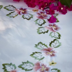 Τραπεζομάντηλο 340 Με Κέντημα Polycotton White Egg (140x180) 1Τεμ