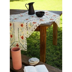Τραβέρσα 204 Με Κέντημα Polycotton White Egg (40x180) 1Τεμ