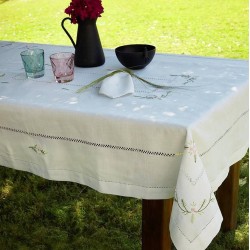 Τραπεζομάντηλο 10656 Rococo Με Κέντημα Linen White Egg (180x220) 1Τεμ