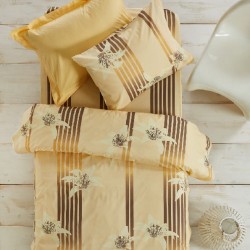 Σεντόνια Μονά Σετ Basic BA54 Biege 100% Cotton White Egg (160x240) 3Τεμ