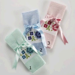 Ποτηρόπανο Σετ Kitchen Φιόγκος B Jacquard Cotton White Egg (50x70) 12Τεμ