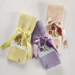 Ποτηρόπανο Σετ Kitchen Φιόγκος Γ Jacquard Cotton White Egg (50x70) 12Τεμ