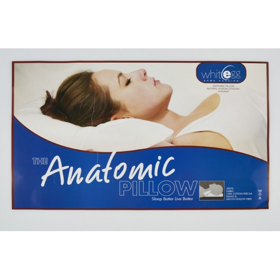 Μαξιλάρι Ύπνου Ανατομικό Μέτριο Anatomic MX12 White Egg (50x70) 1Τεμ