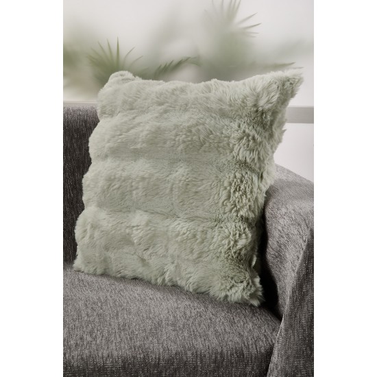 Διακοσμητική Μαξιλαροθήκη Γούνινη Διπλής Όψεως D0240-3 Mint White Egg (45x45) 1Τεμ