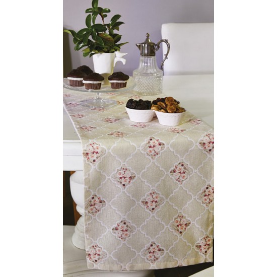 Τραπεζομάντηλο Loneta Z064-2 Polycotton White Egg (135x180) 1Τεμ