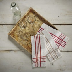 Ποτηρόπανα Σετ Kitchen Ποτ 04 Jacquard Cotton White Egg (50x70) 6Τεμ