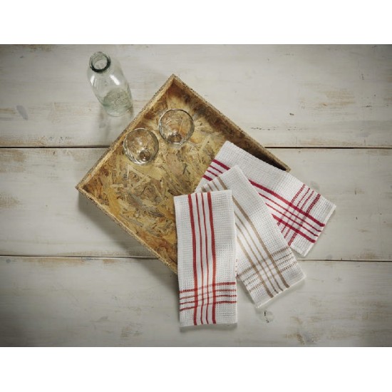 Ποτηρόπανα Σετ Kitchen Ποτ 04 Jacquard Cotton White Egg (50x70) 6Τεμ