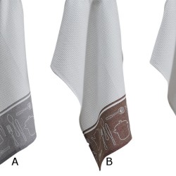 Ποτηρόπανο Kitchen Ποτ 02 Jacquard Cotton White Egg (50x70) 1Τεμ