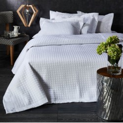 Κουβερλί Υπέρδιπλα Σετ Νυφικό ΝΚ 02 Jacquard Microfiber White Egg (230x250) 3Τεμ