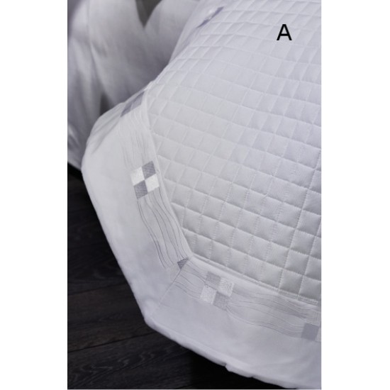 Κουβερλί Νυφικό Υπέρδιπλο Σετ Wedding Quilt NK2 Jacquard Micro White Egg (220X240) 3Τεμ