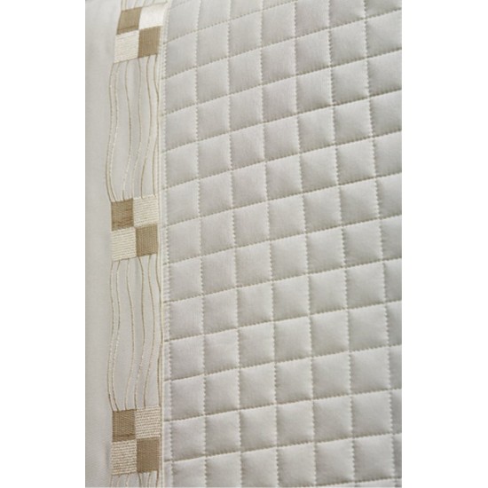 Κουβερλί Νυφικό Υπέρδιπλο Σετ Wedding Quilt NK2 Jacquard Micro White Egg (220X240) 3Τεμ