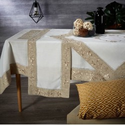 Τραβέρσα Τραπεζαρίας 1027 Με Κέντημα Polylinen White Egg (40x180) 1Τεμ