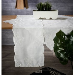 Καρέ Τραπεζαρίας 80215 Με Κέντημα Polylinen White Egg (90x90) 1Τεμ