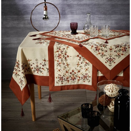 Ροντόντα Τραπεζαρίας 507-35 Με Κέντημα White Egg (180Φ) 1Τεμ