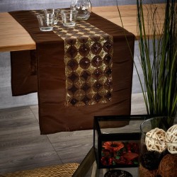 Τραβέρσα Τραπεζαρίας 78269 Jacquard Polycotton White Egg (40x150) 1Τεμ