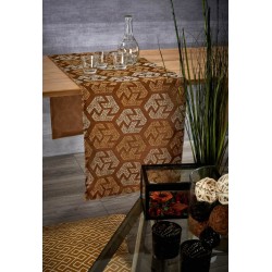 Τραβέρσα Τραπεζαρίας 78430 Jacquard Polycotton White Egg (40x150) 1Τεμ