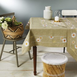 Τραπεζομάντηλο 417-4 Polycotton White Egg (140x180) 1Τεμ