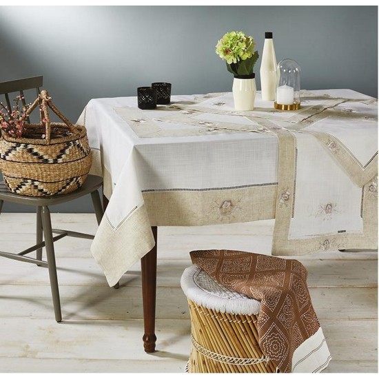 Σετ Τραπεζαρίας 1177 Polycotton White Egg 7Τεμ