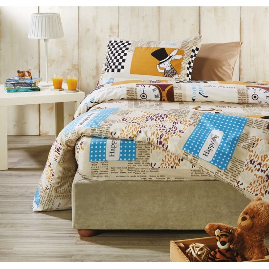 Σεντόνια Παιδικά Μονά Σετ Kids C027 Cotton White Egg (160x240) 3Τεμ